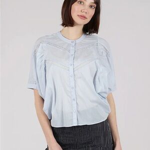 Sita Murt Butterfly Sleeve Lady Blouse Coral *FLAW*